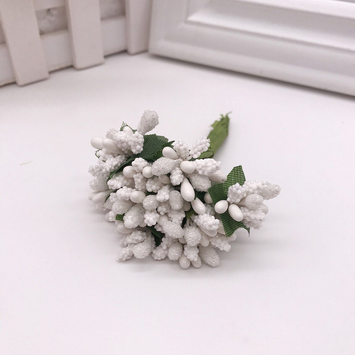 12PCS/lot Artificial Flower Stamen wire stem/marriage leaves stamen DIY wreath wedding box decoration