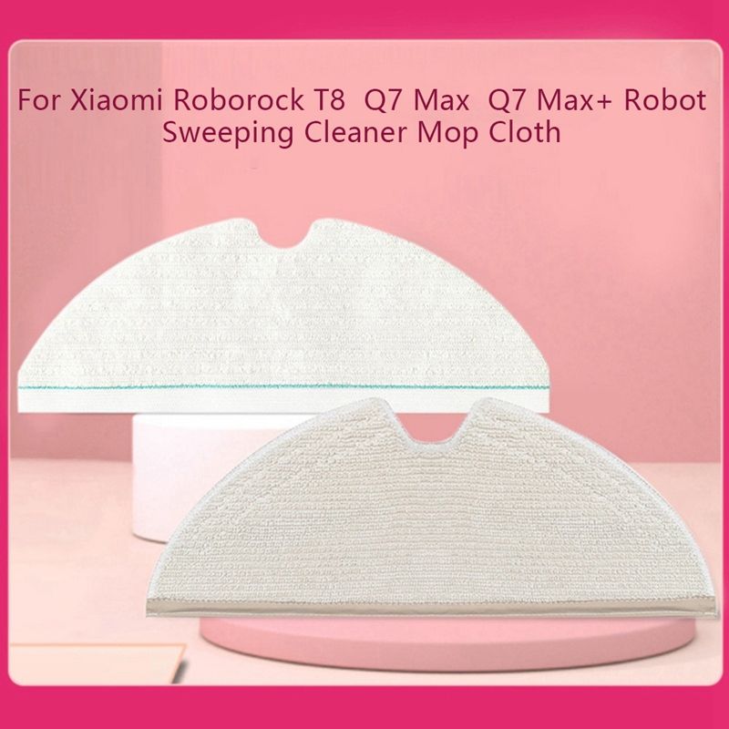 5PCS Replacement Spare Kit for Roborock T8/Q7 Max / Max+ Robot Vacuum Cleaner Washable Mop Cloth Side Brush Main Brush