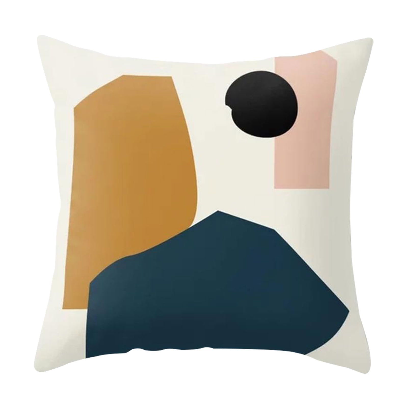 Throw Pillow Cover Comfortable Reusable Polyester Geometric Nordic Style Peachskin Pillowcase for Chair