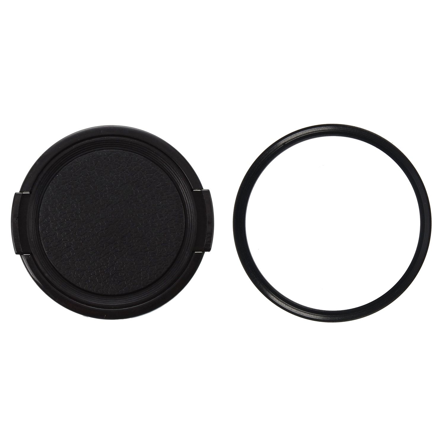 Durable 1Pcs Camera Plastic Side Pinch Clip on Front Lens Cap Protective Cover Black 49Mm & 1Pcs 48Mm To 49Mm Camera Filter Lens 48Mm-49Mm Step Up Ring Adapter