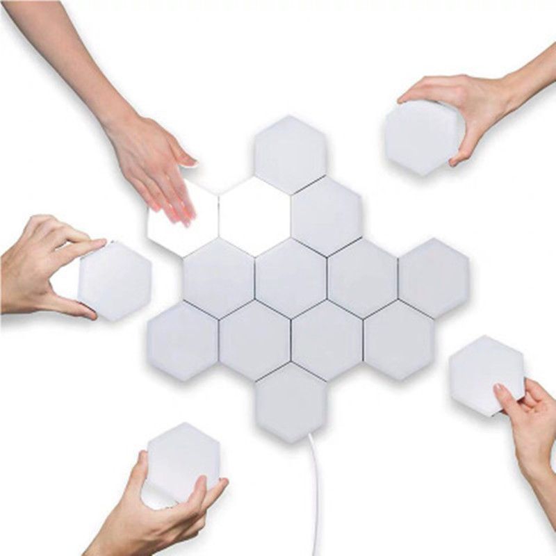 Yfashion LED 100-240V Honeycomb Modular embly Wall Lamp Decoration