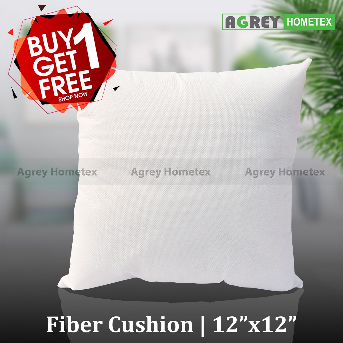 Standard Fiber Cushion Insert_12x12 Inch