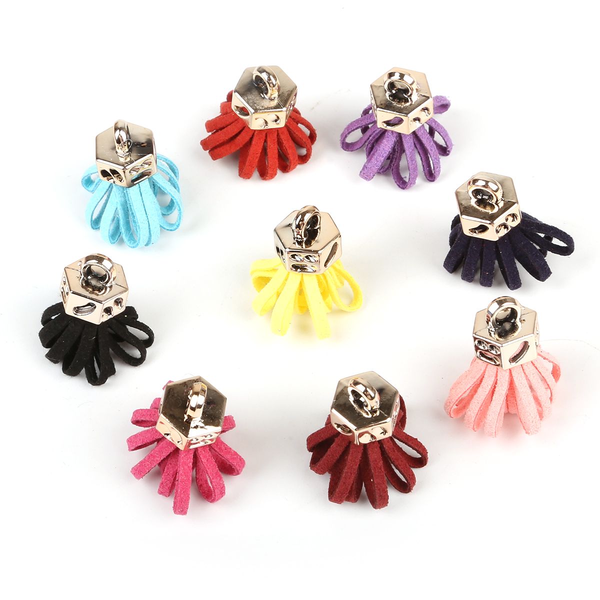 10pcs/pack Korean Fleece Loop Suede Small Fringe Classic Creative 25mm Chinese Tassel Hanging Ears Exquisite