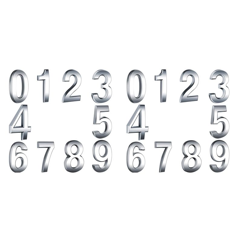 20x Self-Adhesive Door House Numbers Mailbox Numbers Street Address Numbers for Residence and Mailbox Signs, 0 to 9
