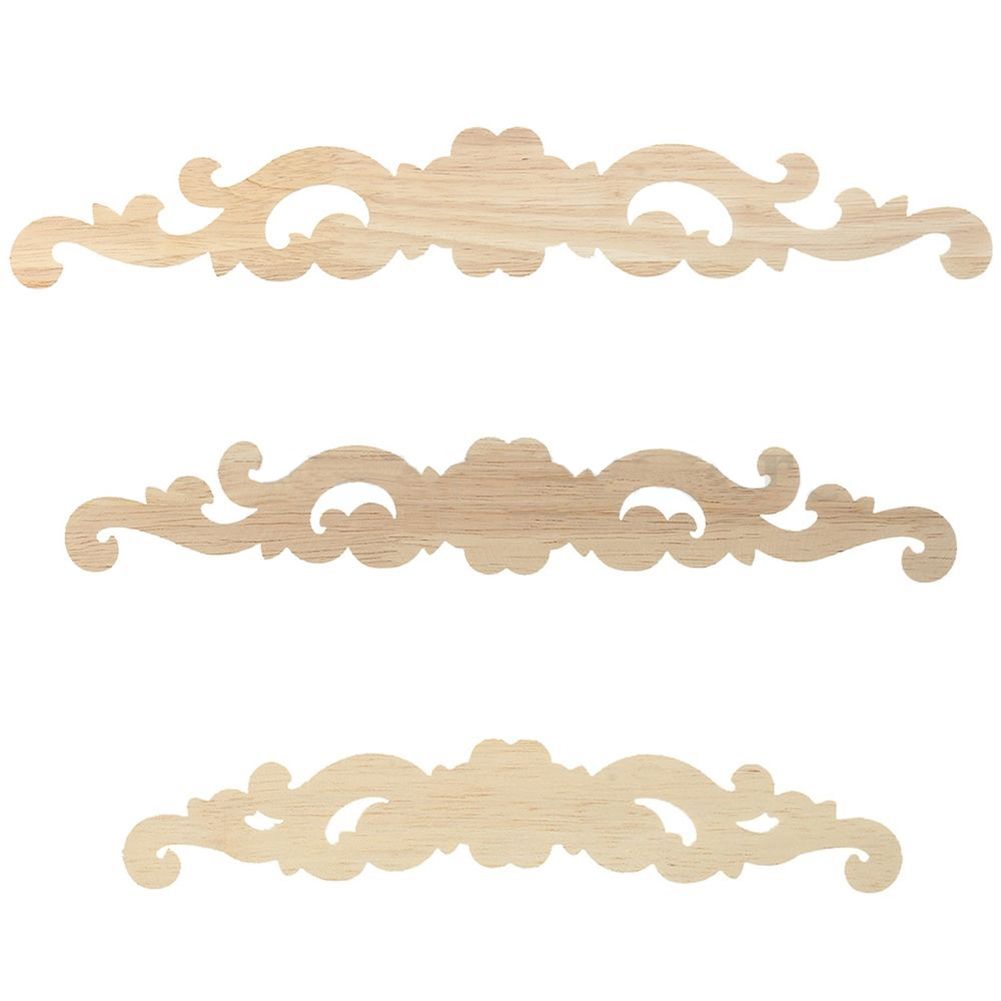 Wood Carved Corner Onlay Applique European Style Door Furniture Cabinet Decor