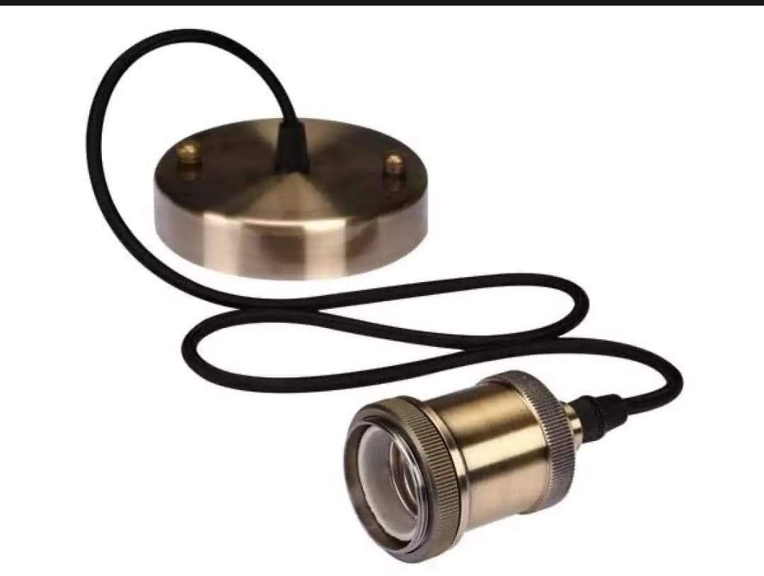 anging Ceiling Light Fitting - E27 Retro Style Colour bronze - LAMPHO2