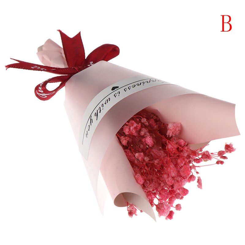 Accessories Dried Mini Paper flowers Birthday Present Rose tube flower Wedding Pure and fresh Decoration Photo props bouquet