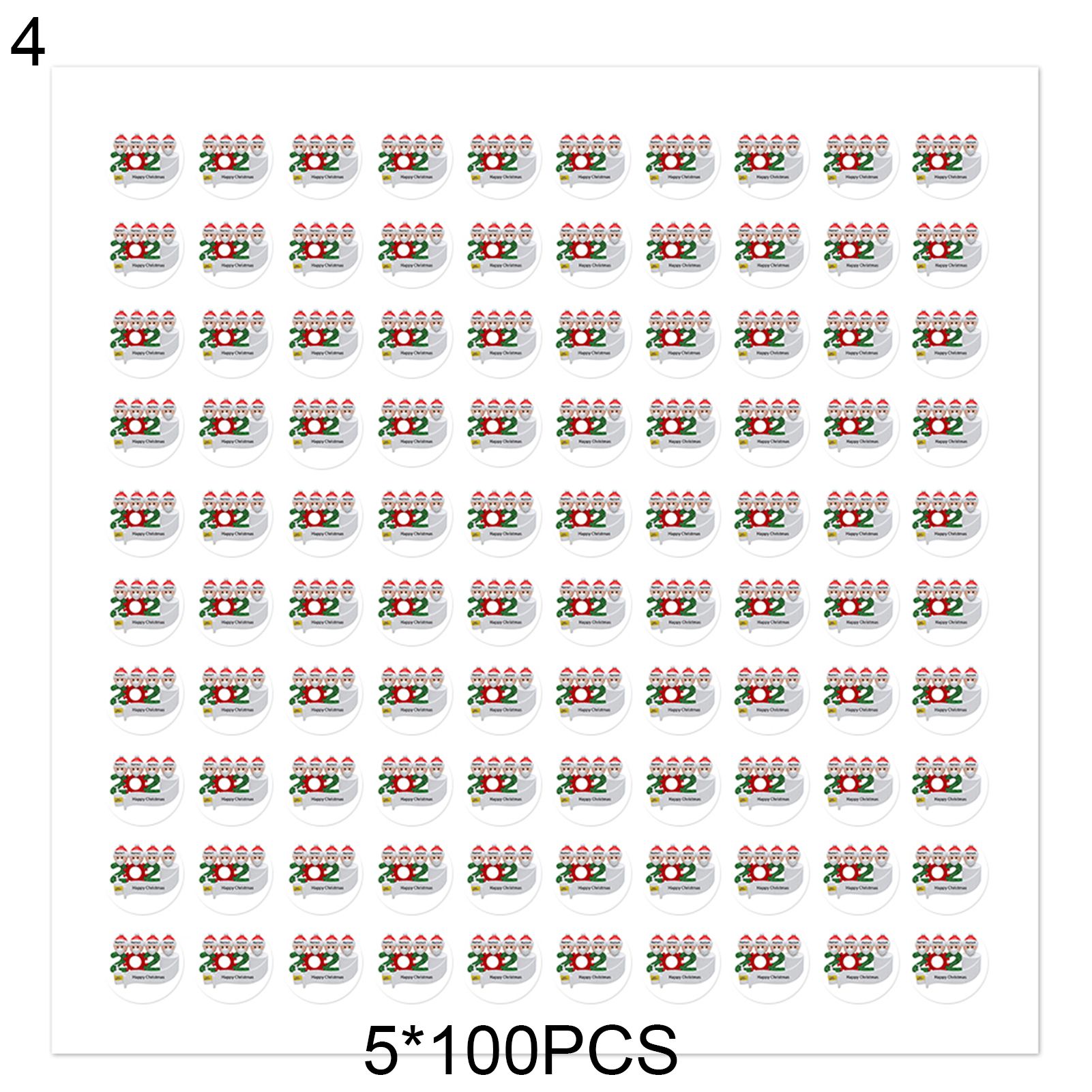 5Pcs Christmas Adhesive Paper Sealing Sticker Wedding Favours Letter Gift Labels