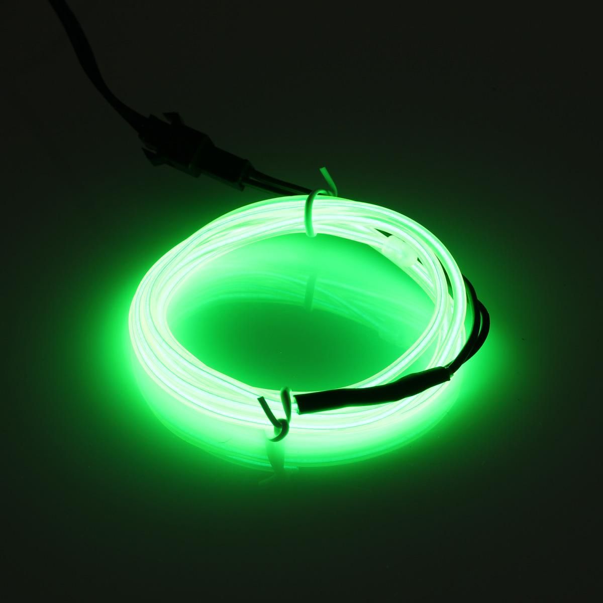 EL Lamp EL Wire Light with USB Inverter DC 5V 1A Fluorescent Green - Fluorescent green