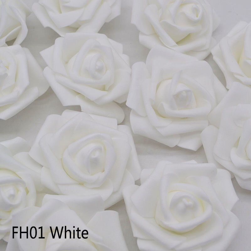 20pcs/Lot 6cm PE Foam Big Rose Flower Head Artificial Flowers Wedding Decorations DIY Scrapbooking Wreath Home Decor Crafts
