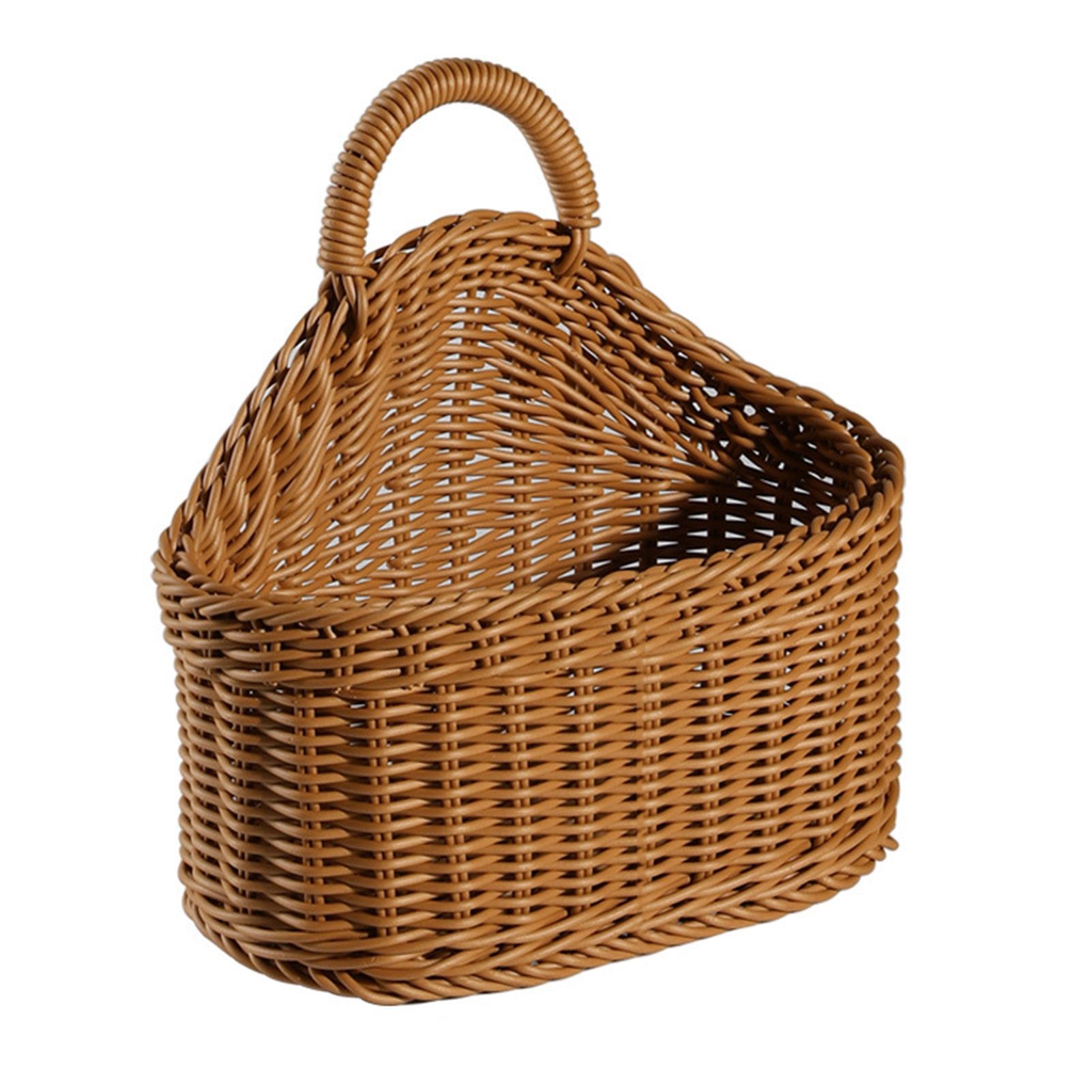 Storage Basket Breathable Minimalist Design Plastic Hanging Woven Rattan Basket for Home