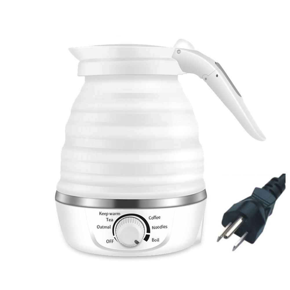 Yfashion 110v220v Electric  Kettle Silicone Foldable Water Kettle Portable Kettle ravel ni Kettle For Household specification:U.S. plug
