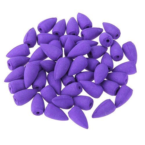 20pcs/bag Household Natural Backflow Incense Fragrant Reflux Aromatherapy Cones Lavender Tea Lily Incense Cones Flower Incense