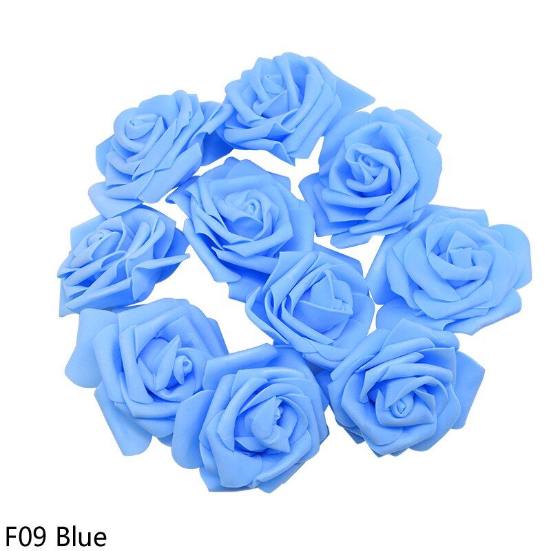 10pcs 8cm Big Foam Rose Artificial Flower Heads For Wedding Home Decoration Mariage Flores Rosa Scrapbooking Craft Supplies