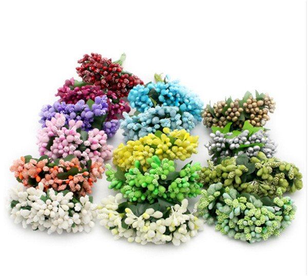 Lucia Crafts 12pcs/lot Artificial Flower Stamen DIYHome Wedding/Decorative Fake Flower A0403