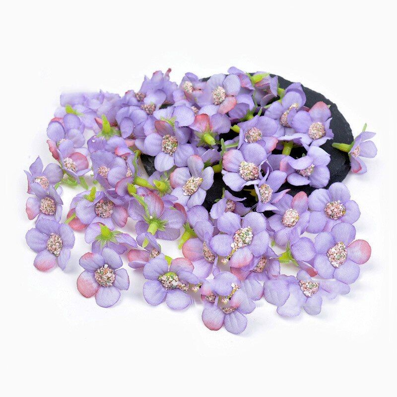 50Pcs Multi color Daisy Flower Head Mini Silk Artificial Flower For Wedding Engagement Party Home Decor DIY Garland Headdress