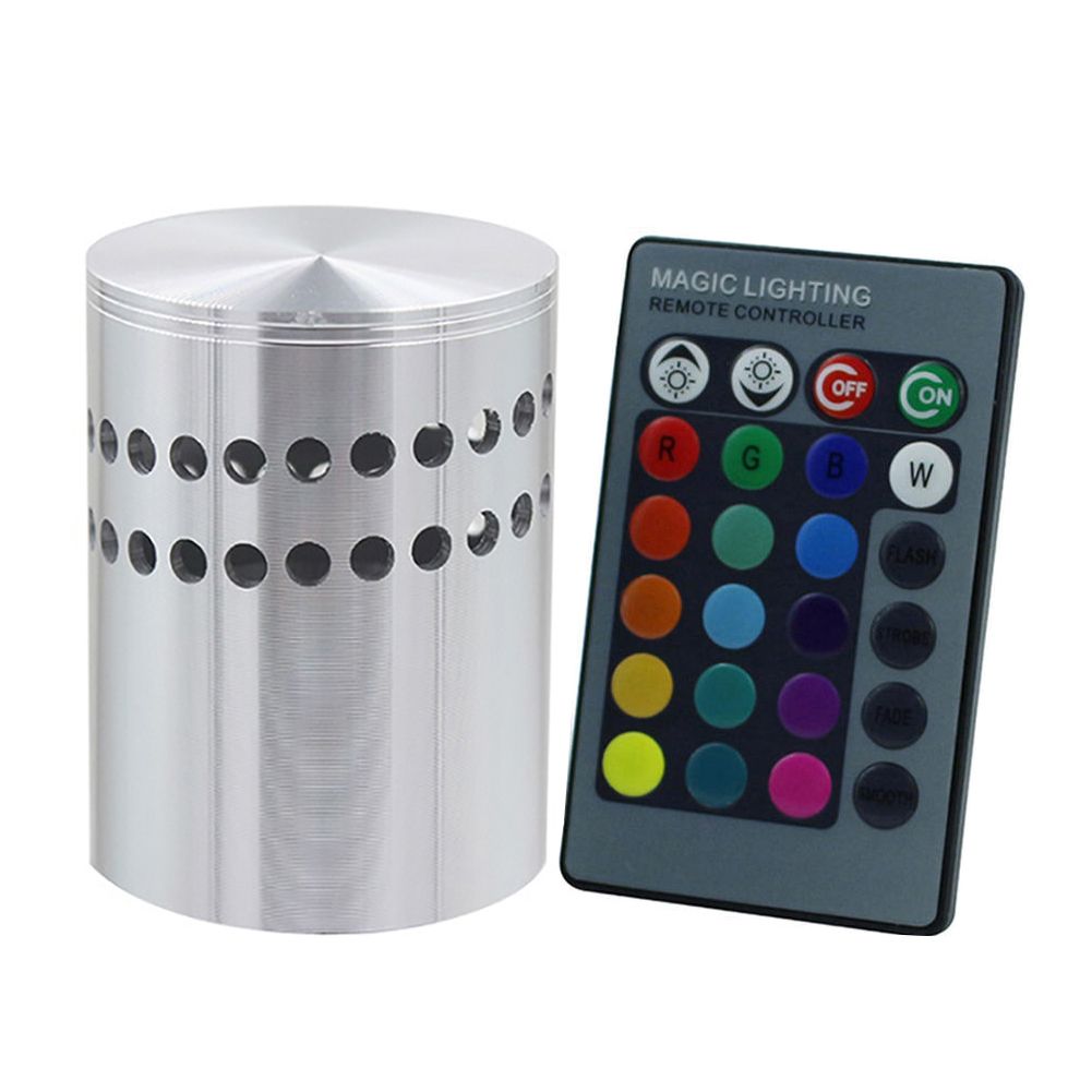 3W RGB Spiral Pattern Aluminum Wall Light Bedside Stairs Bar Decorative Lamp