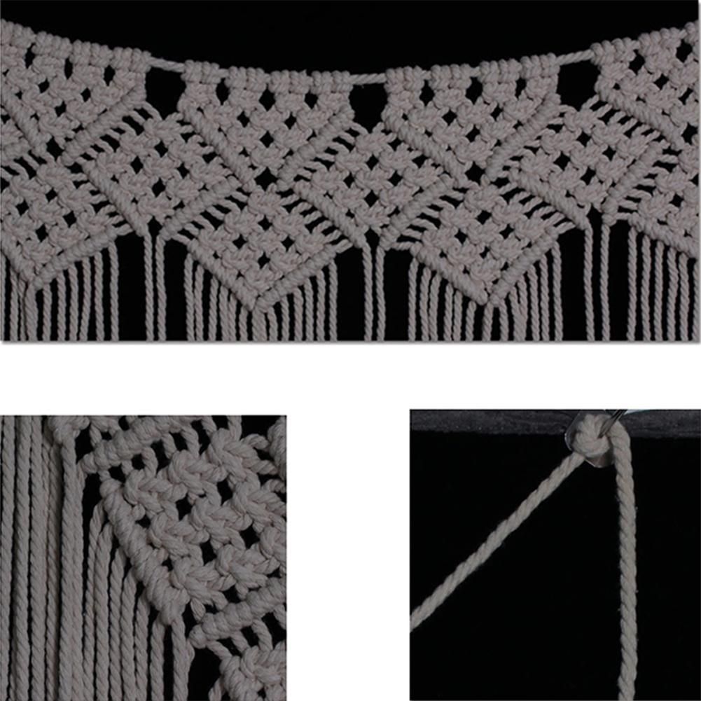 Macrame Wedding Ceremony Backdrop Curtain Wall Hanging Cotton Handmade Wall Art Home Decor 45.2*53in
