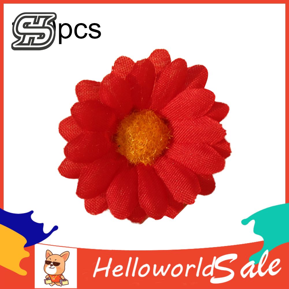 100pcs Artificial Flower Fake Silk Sunflower Heads Wedding Floral DIY Decor