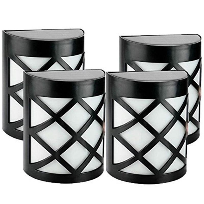 Solar Fence Lights,Solar Deck Ligths,Waterproof Decorative Outdoor Solar Wall Lights for Deck, Yard White Light
