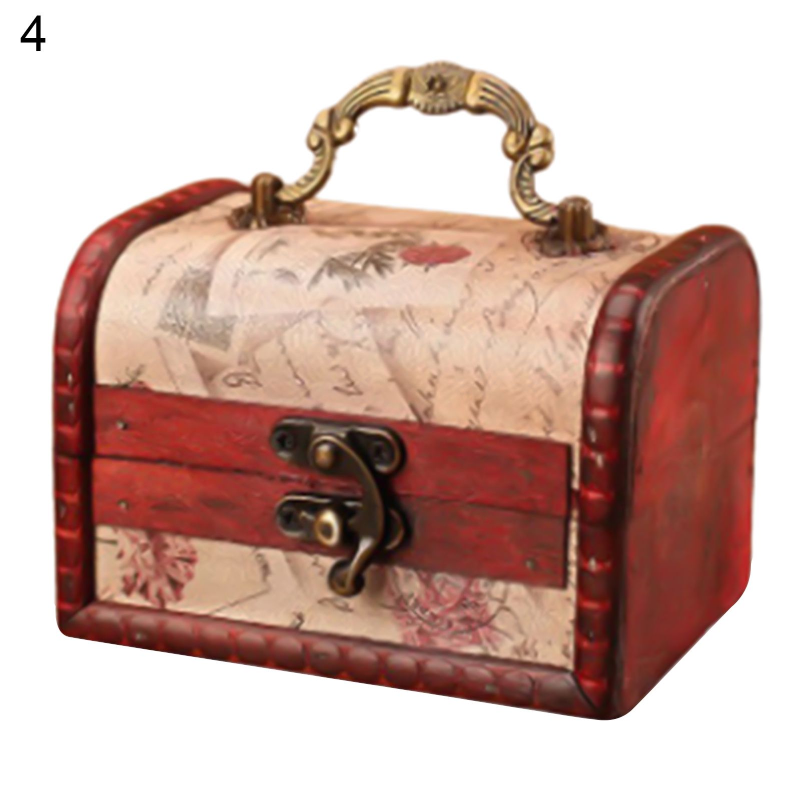 Wooden Jewelry Box Tasteless Front Buckle Decorative Trinket