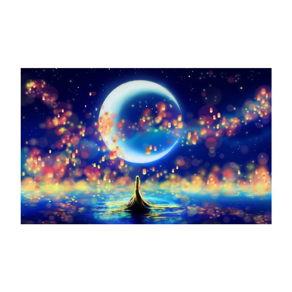 DIY 5D Diamond Painting W040 Cat at Night 40X30 Full Drill Crystal Rhinestone Embroidery Paintings Arts Craft for Home Wall Decor