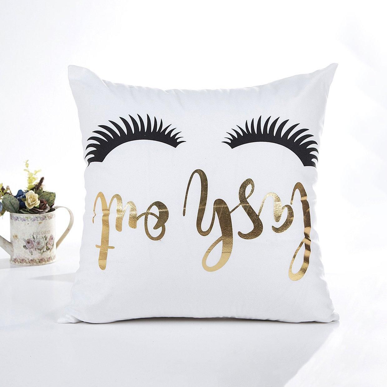 Bronzing Cushion Cover Comfortable Polyester Home Decorative Pillows Cover