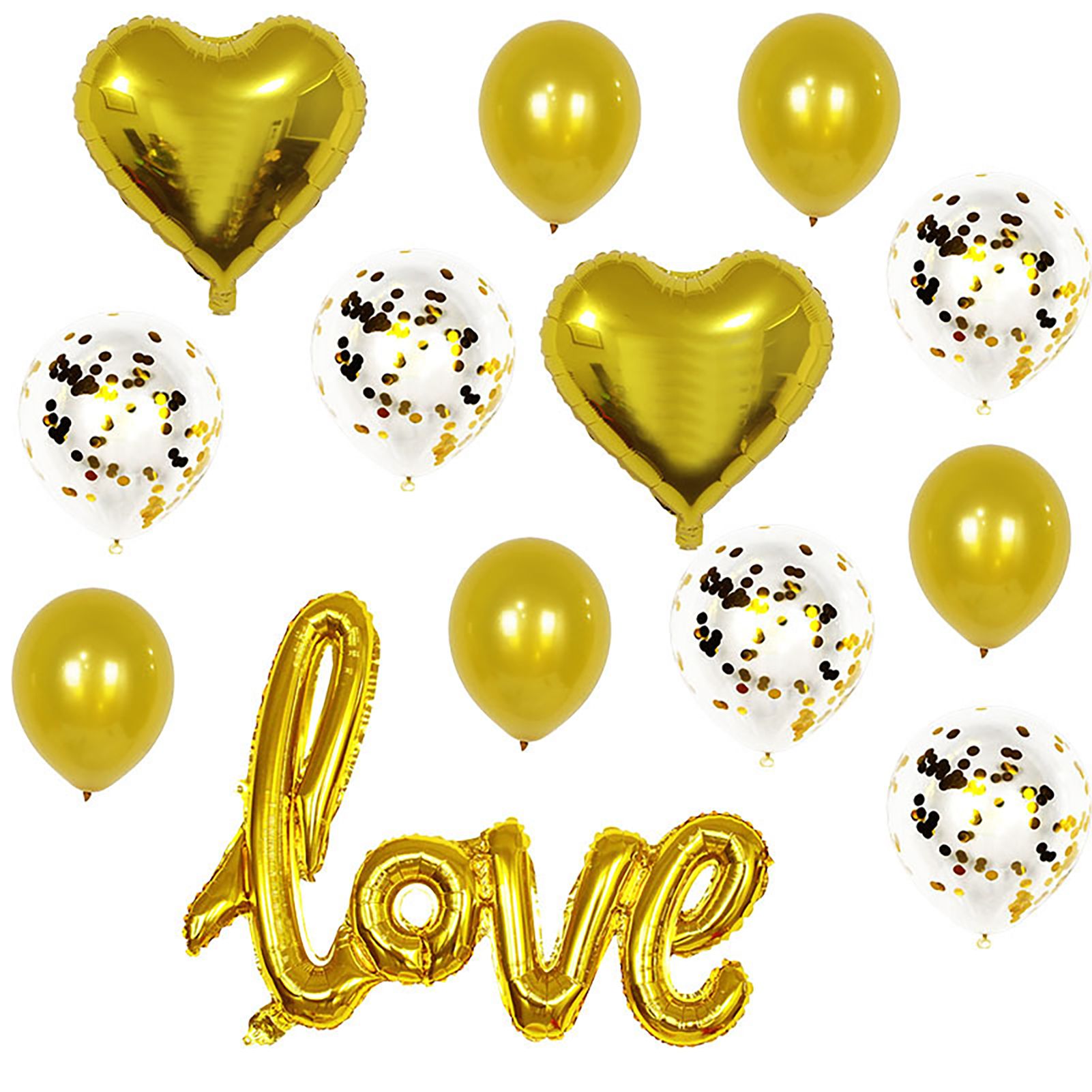Love Balloons Set Decorative Indepenly Combined Love Balloons Set