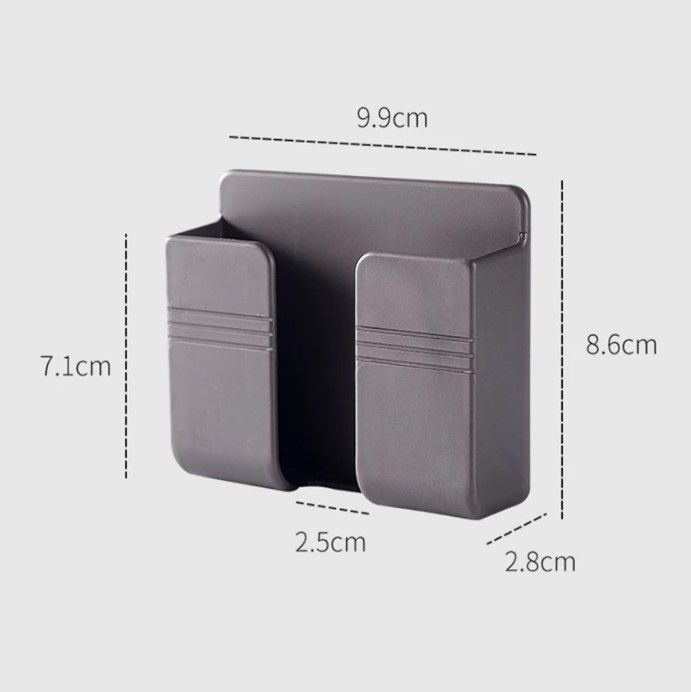 Punch Free Wall Mounted Organizer Storage Box Remote,Mobile Phone Plug Wall Holder Charging Multifunction Hook