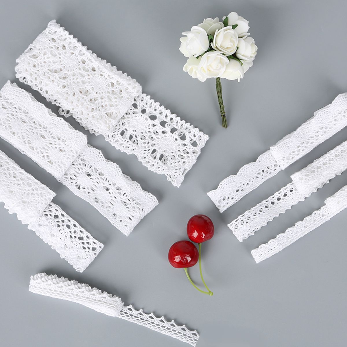 5 yd/pk Cotton Edge Lace Wedding Decor Christmas Bag 10-38mm DIY Sewing Craft Supplies