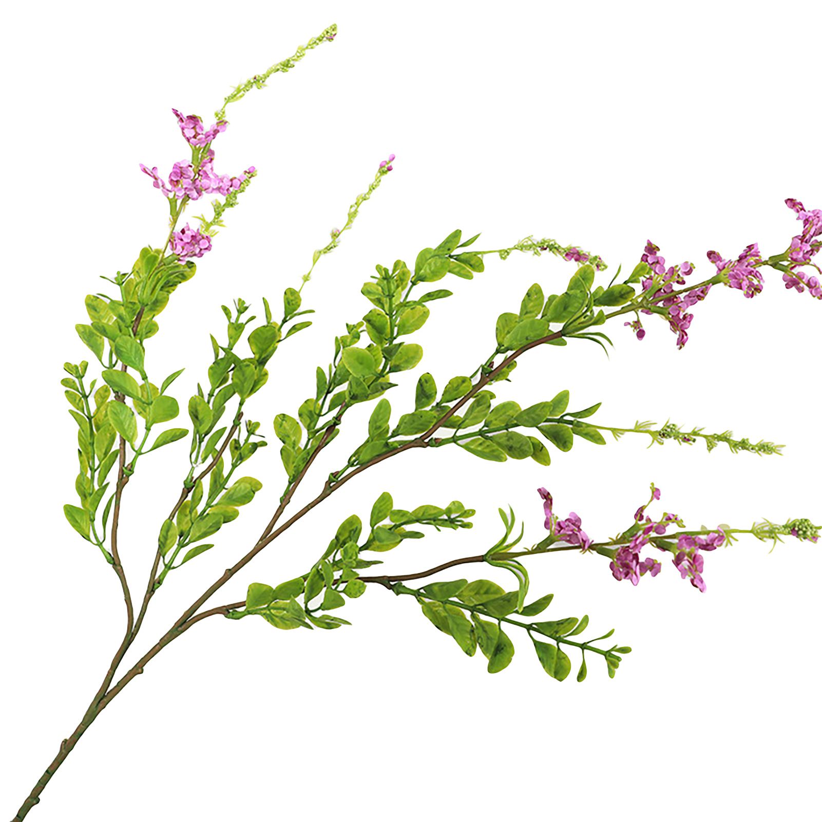 Artificial Flower Realistic Looking 5 Branches Home Decoration Plastic Salvia Bouquet with Stems for Indoor