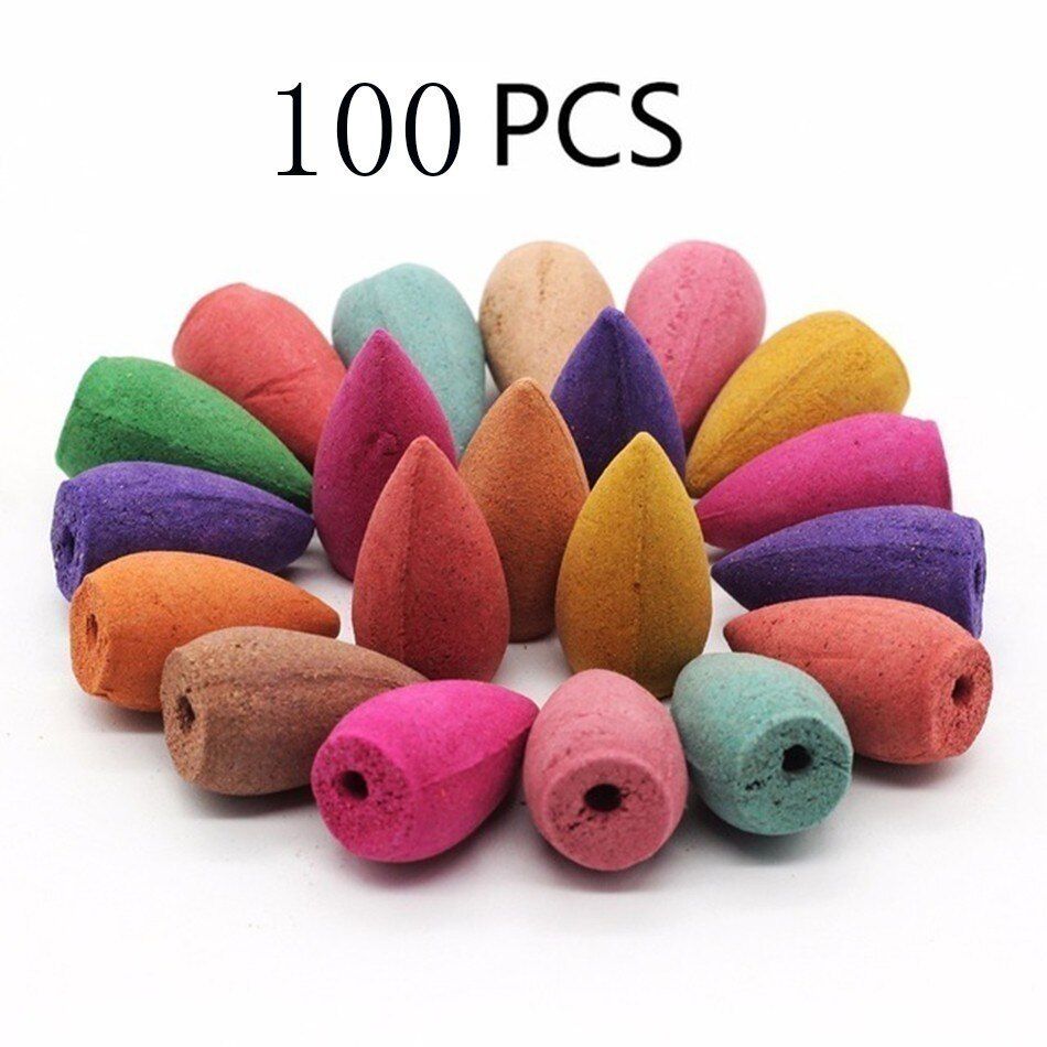 Gift 20Cones Ceramic Incense Censer Buddha Hand Backflow Incense Burner Lotus Incense Stick Holder Chrimas Gift Mother 's gift