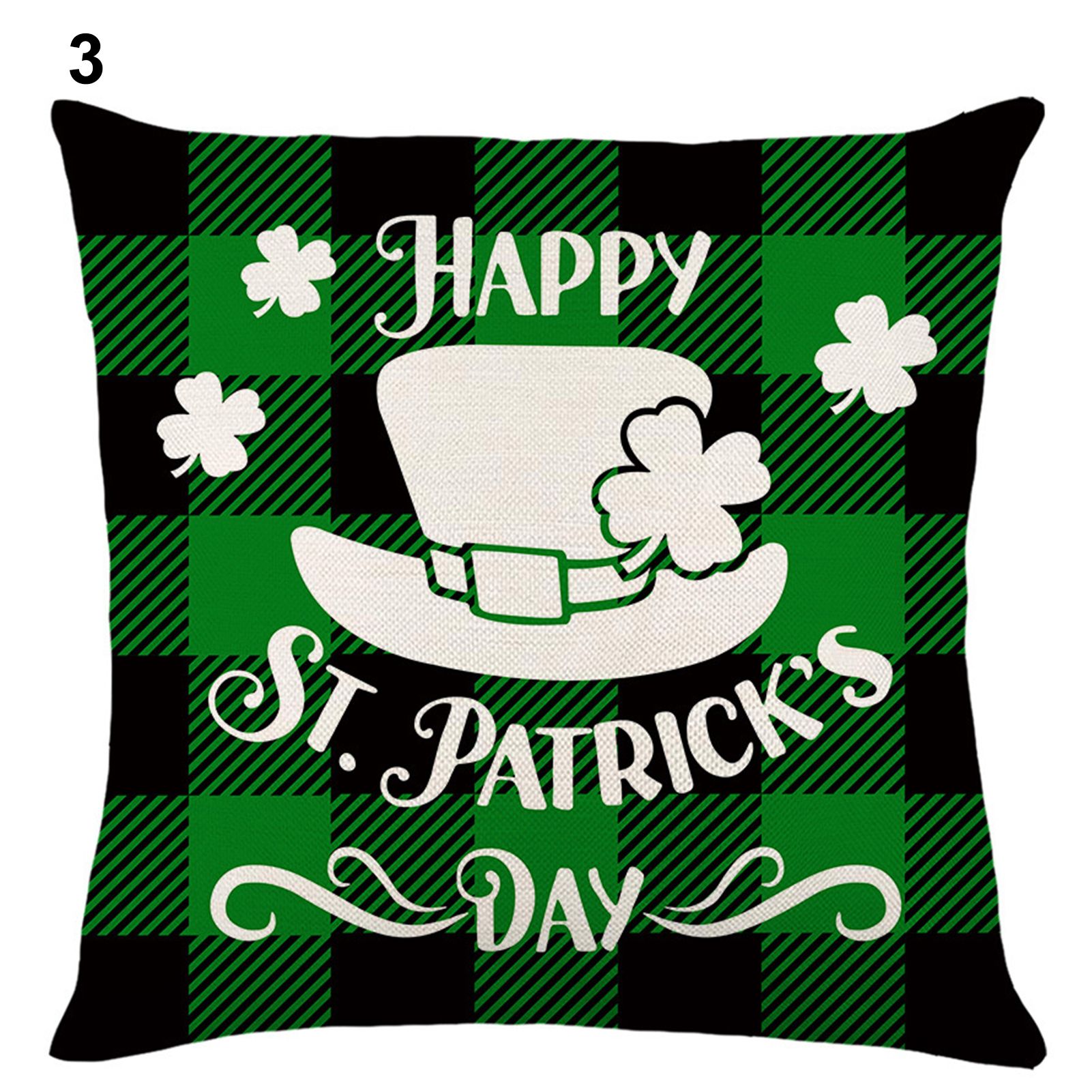 low Cover Breathable Happy Patrick's Day Cushion Cover