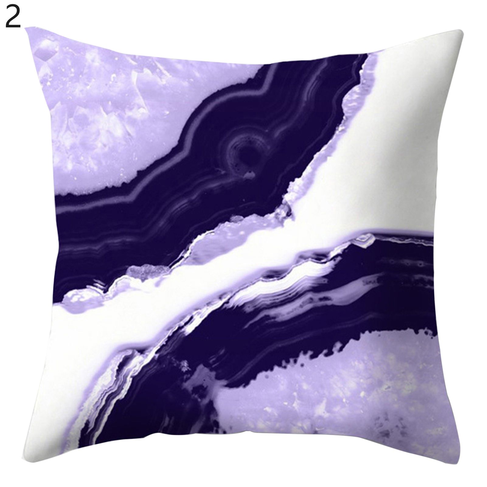 Cushion Slipcover Wrinkle Resistant Purple Geometric Printed Cushion Throw Cover