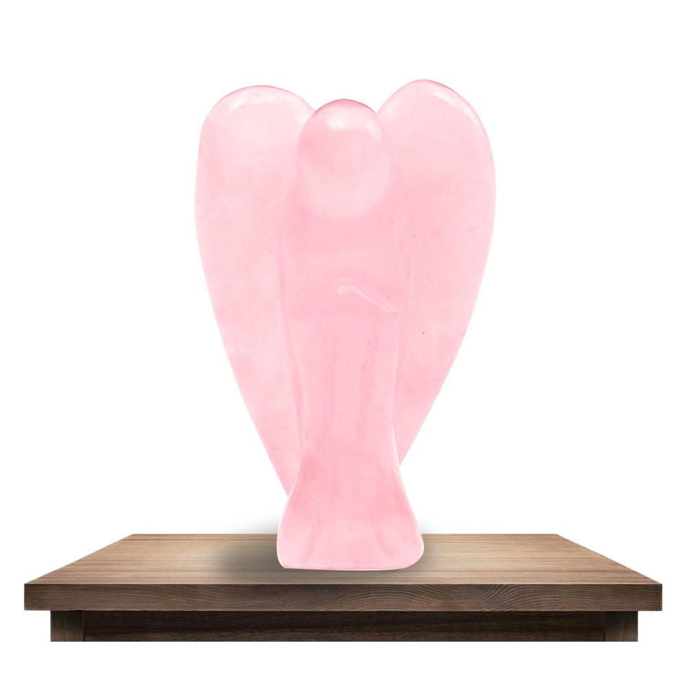 1PC Natural Crystal Guardian Angel Figurine Amethyst Rose Quartz Colorful Healing Stone Gem Craft Gift Home Decor Ornaments