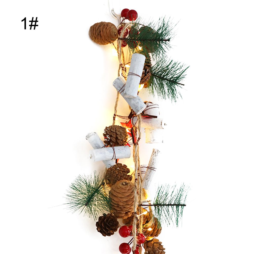 2m 20 LED Pine Cone Red Berries Copper Strings Light Xmas Party Decorative Lamp