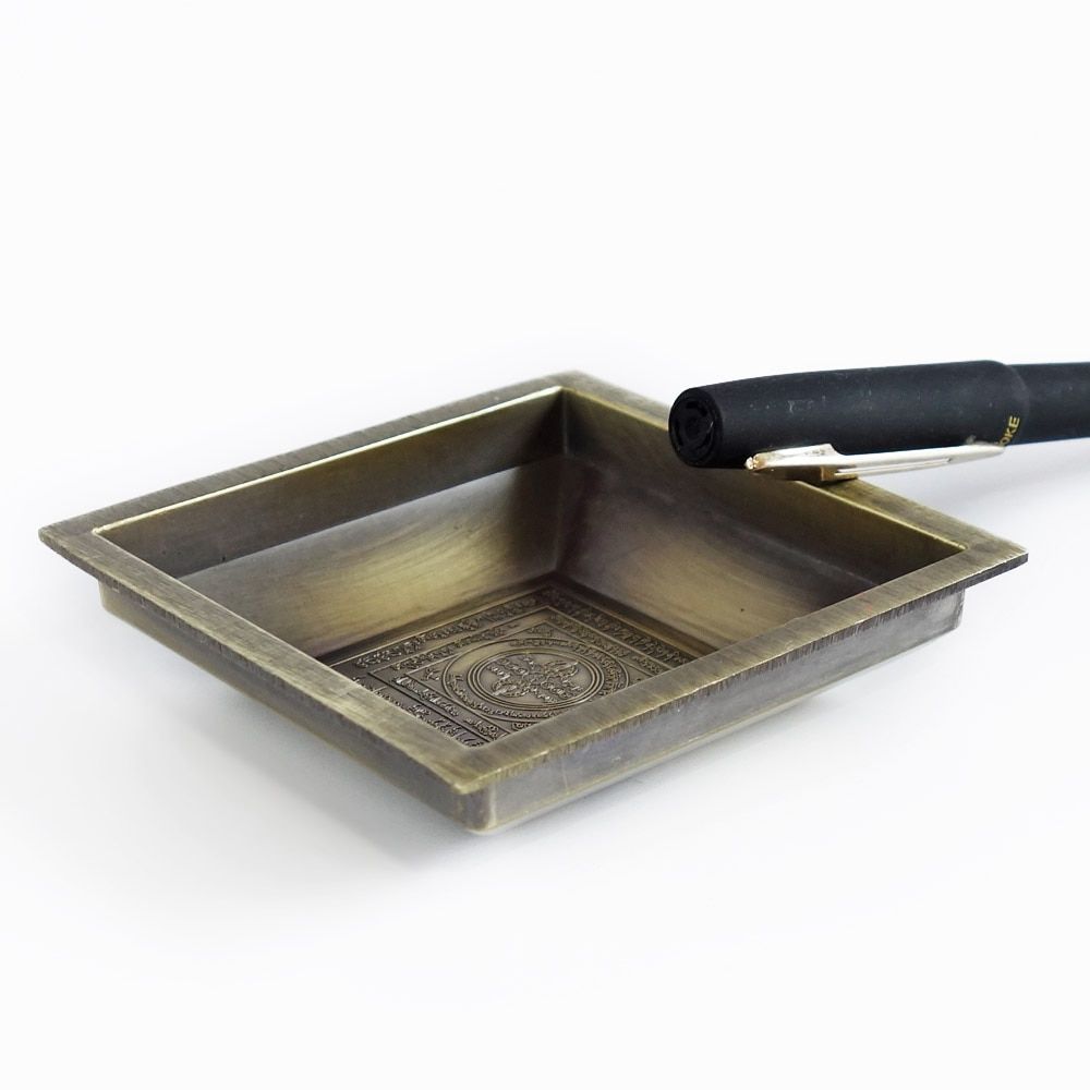 Metal incense burner, Burn incense powder for container,Carve the blessing scriptures of the Buddha