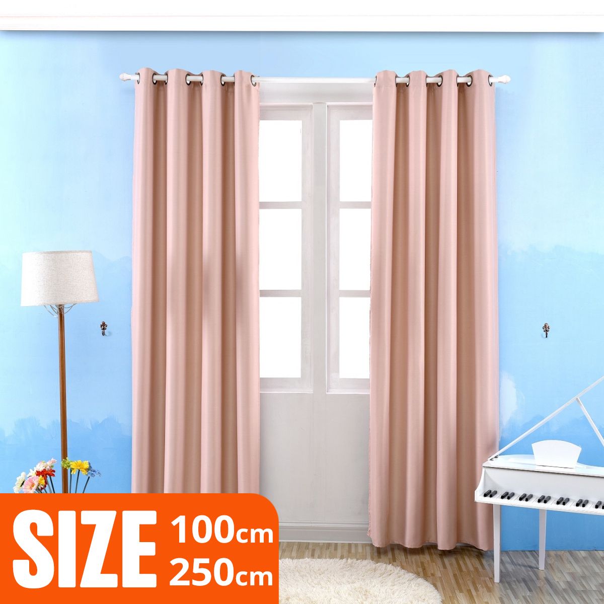 Home Furnishing Pure Color Shading Cloth Perforated Curtain Family Use Perforated Pure Color Curtain Multi-size And Multi-color Optional Simple Fidelity design