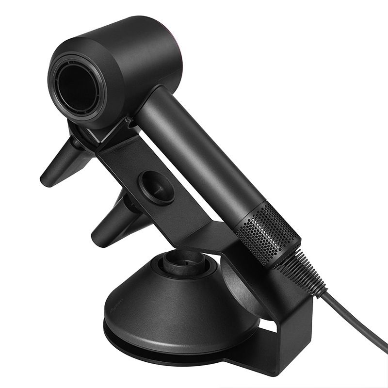 Hair Dryer Stand Holder -  Upgrade Protective Silicone Pad Design Hair Blow Stand for Dyson Dryer -Black(null)