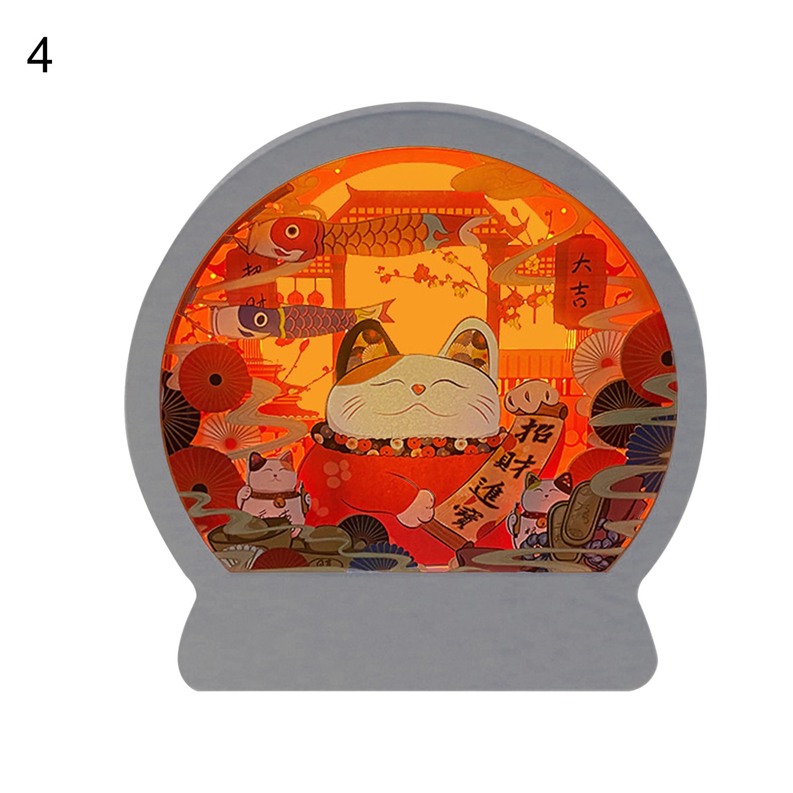 Paper Carving Light Warm Lighting Girls 3D Night Lamp Ornament