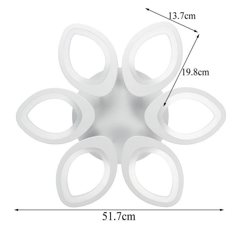 Modern Crystal Led Ceiling Light Chandelier Lighting 6 Rings Hanging lamp Warm White/Cold White for Bedroom Living Room Light Fixtures