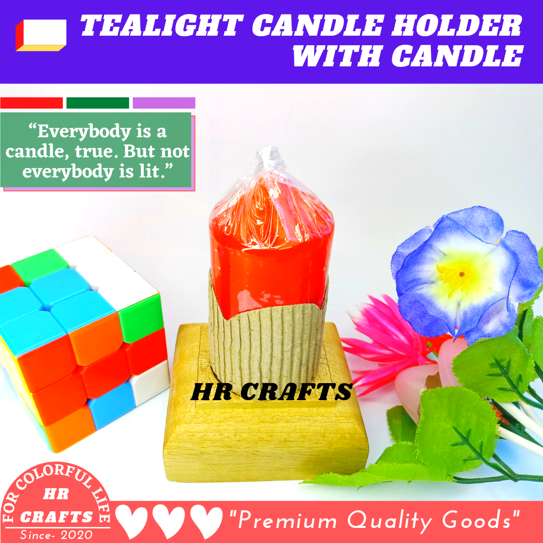 Tealight Candle Holder with Candle