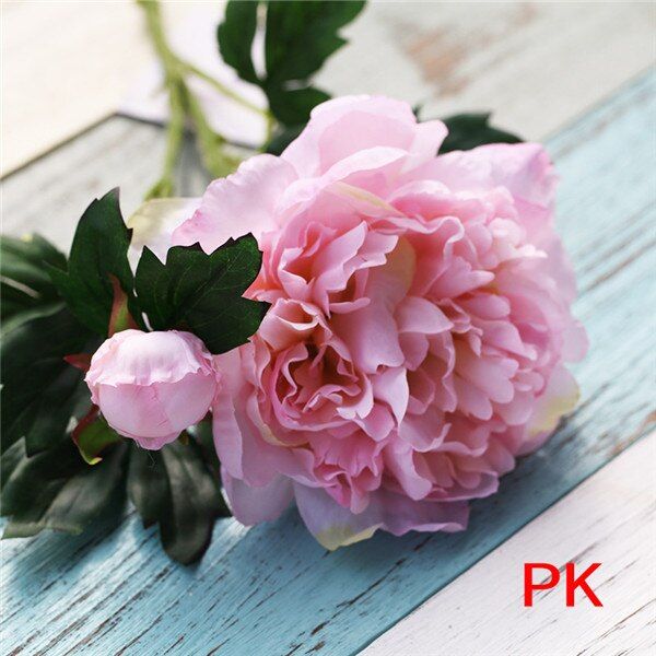YO CHO Christmas Decoration For Home Artificial Peony Flower 2 Head Wedding Decorations  Silk fake Peony