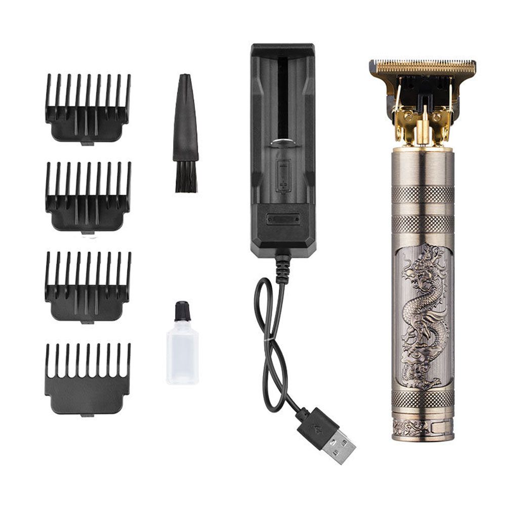 T9 Professional Hair Trimmer Men Hairstyle Cutter Carving Tool Electric Haircut Machine with Rechargeable Base