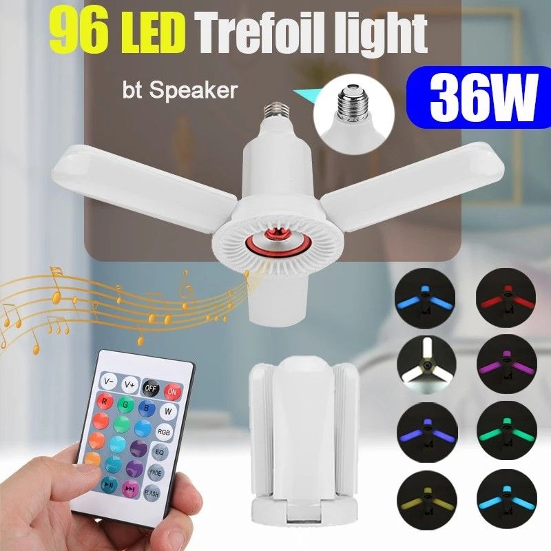 Deformation Music Lamp with LED Industrial Lighting & Bluetooth Speaker Remote Control