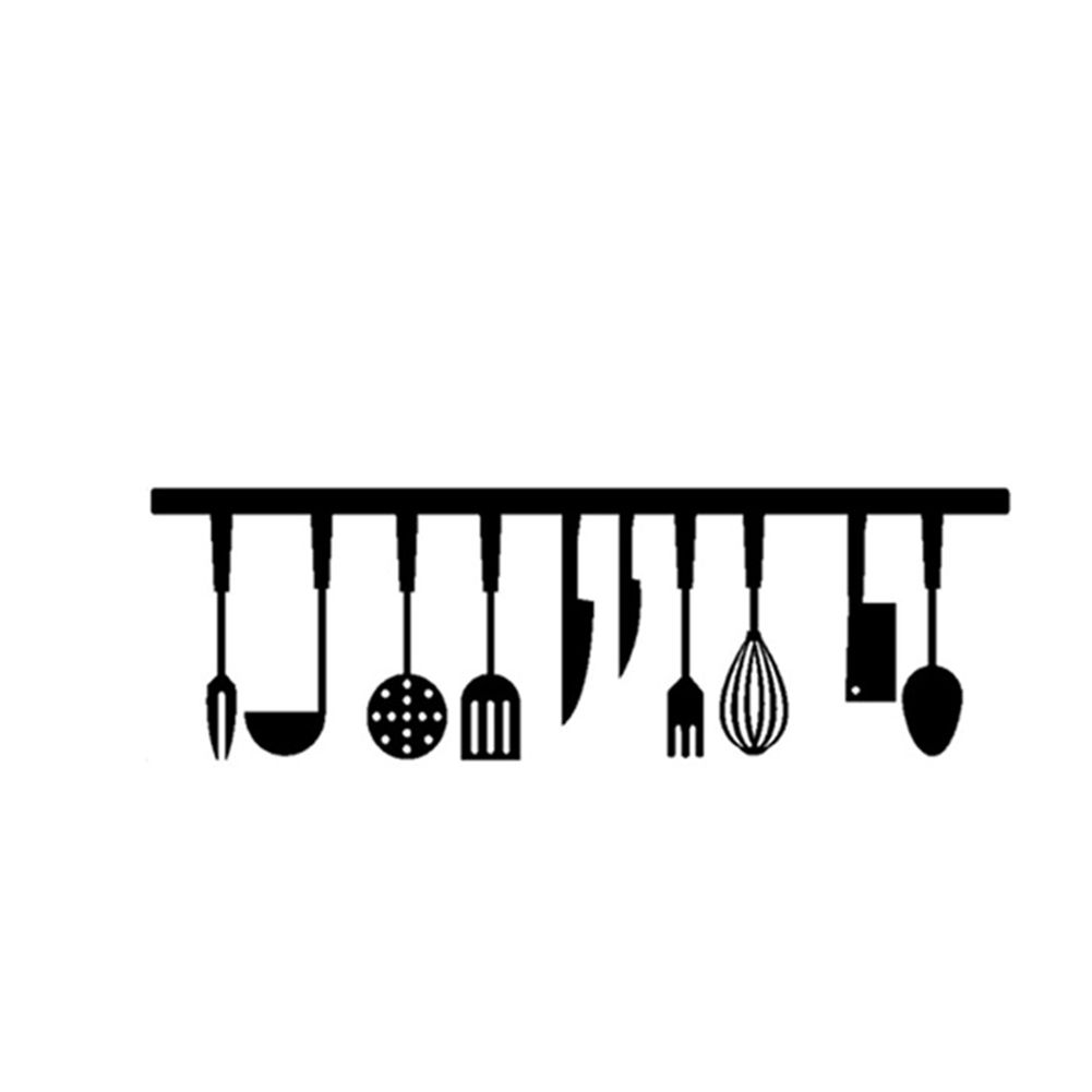 Kitchen Ware Cooking Utensil Eggbeater Fork Wall Sticker Decal Home Decoration