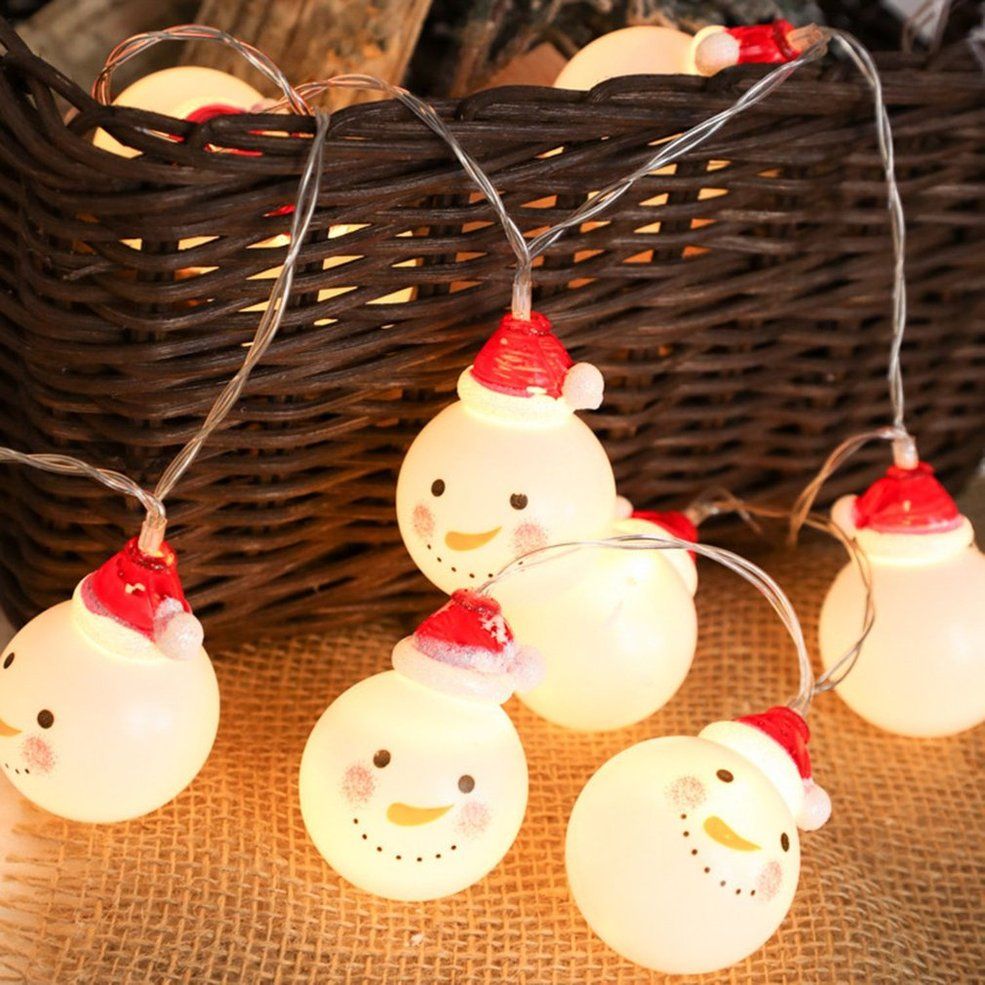 LED Christmas Lights String Snowman String Lights Outdoor Lights