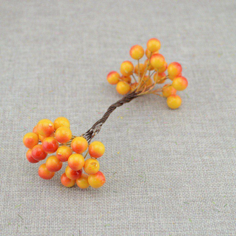20pcs/lot artificial Berries Bouquet flower Stamen Wreath material Wrist flower wedding Car corsage decoration crafts flower