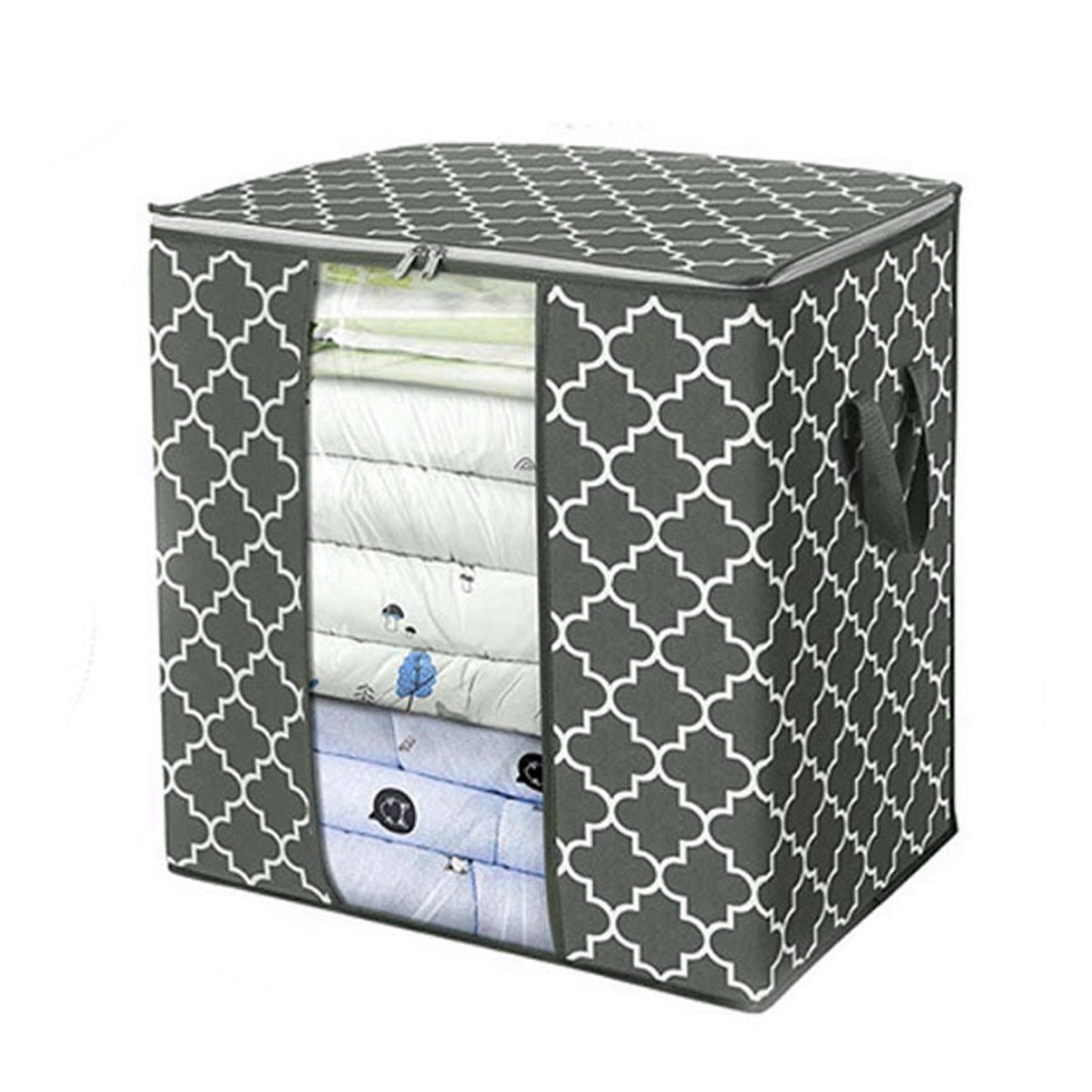 Quilt Storage Bag Reinforced Large Capacity Non Woven Fabric Saving Space Blanket Storage Bag for Wardrobe