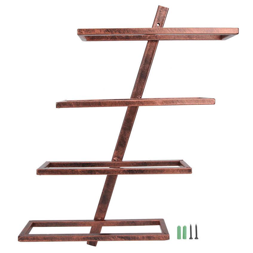 Rustic Wall Mounted Rack Bottle Holder Shelf for Household Dining Room Cabinet